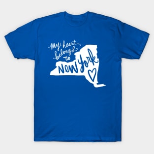 My Heart Belongs To New York: State Pride T-Shirt